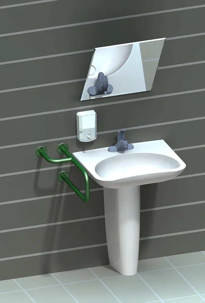 Поручень для инвалидов настенный левый ПН-07.01.515.280.230 