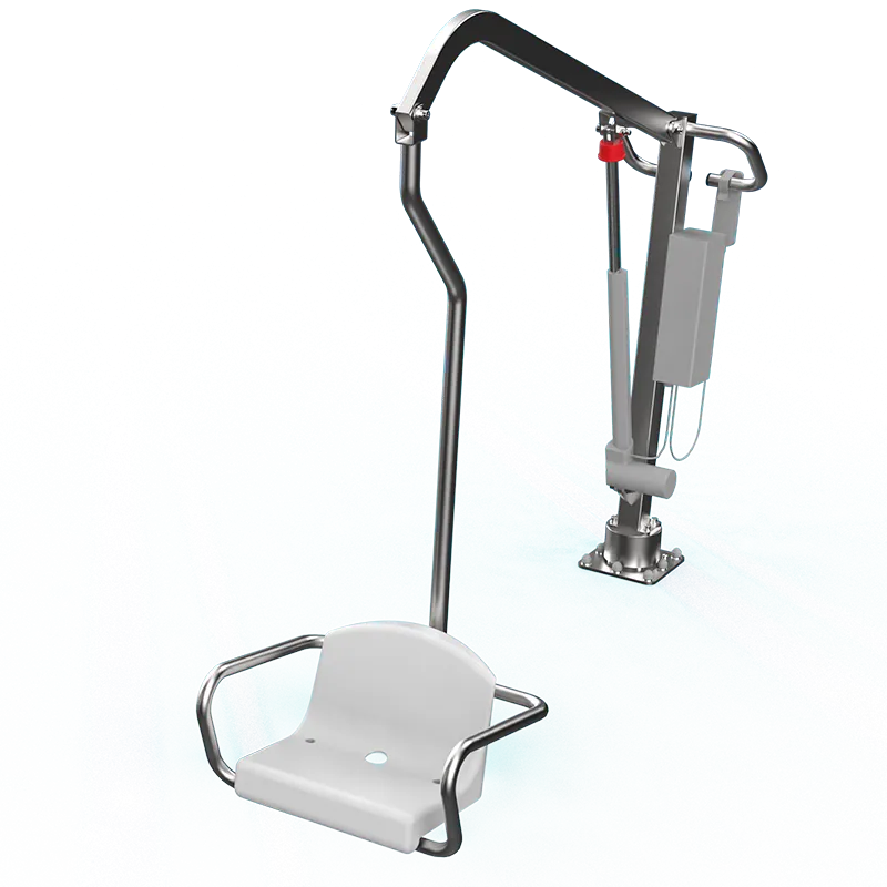 Енисей ИПБ-170 ЭП (шлифованная нержавеющая сталь) подъемник для бассейна (с электроприводом и аккумулятором)