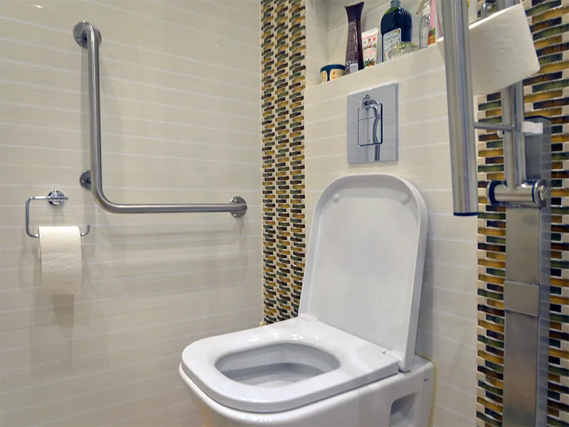 Поручень для инвалидов угловой Г-образный ПУ-02.01.680.680.90.Н купить