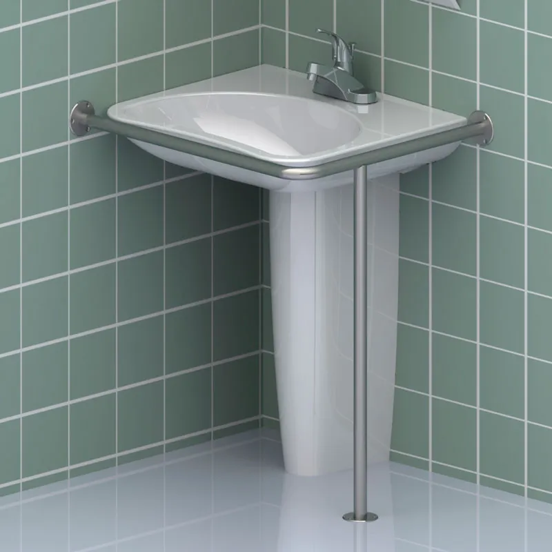 Поручень для инвалидов на угловую раковину - фото