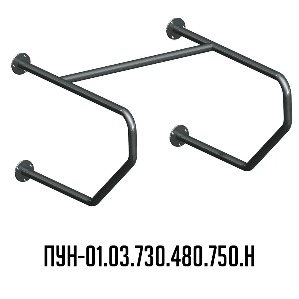 Поручень для инвалидов для унитаза настенный ПУН-01.03.730.480.750.Н | Вспомогательные поручни для инвалидов