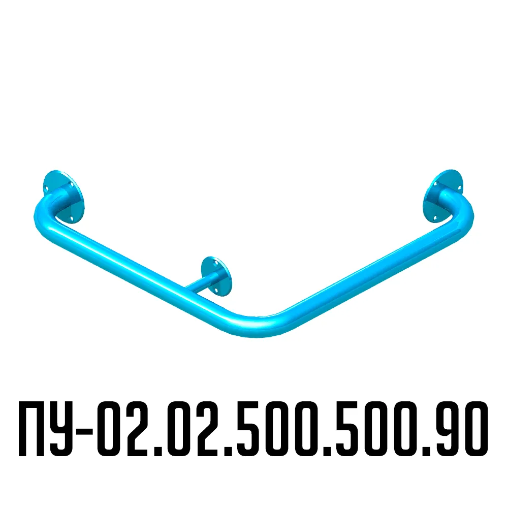 Поручень для инвалидов угловой наружный угол ПУ-02.02.500.500.90