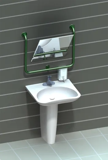 Поручень для инвалидов настенный П-образный ПН-07.03.780.630.90 