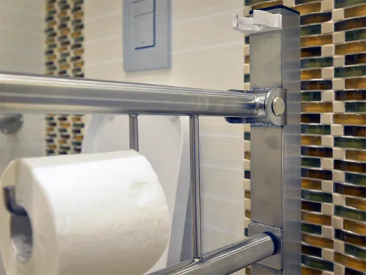 Поручень для инвалидов в туалет с бумагодержателем