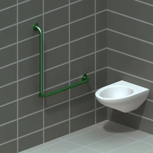 Поручень угловой для инвалидов в санузел