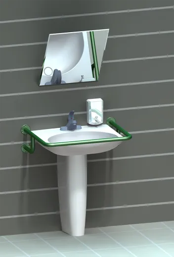 Поручень для инвалидов для раковины верхний ПР-05.03.550.420.230 | Каталог медицинской техники