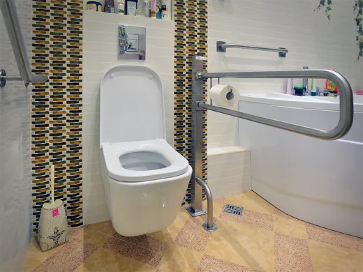 Поручень для инвалидов вспомогательный в ванну и туалет