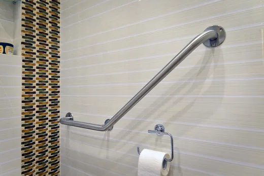 Поручень для инвалидов угловой Г-образный правый ПУ-02.01.400.600.140