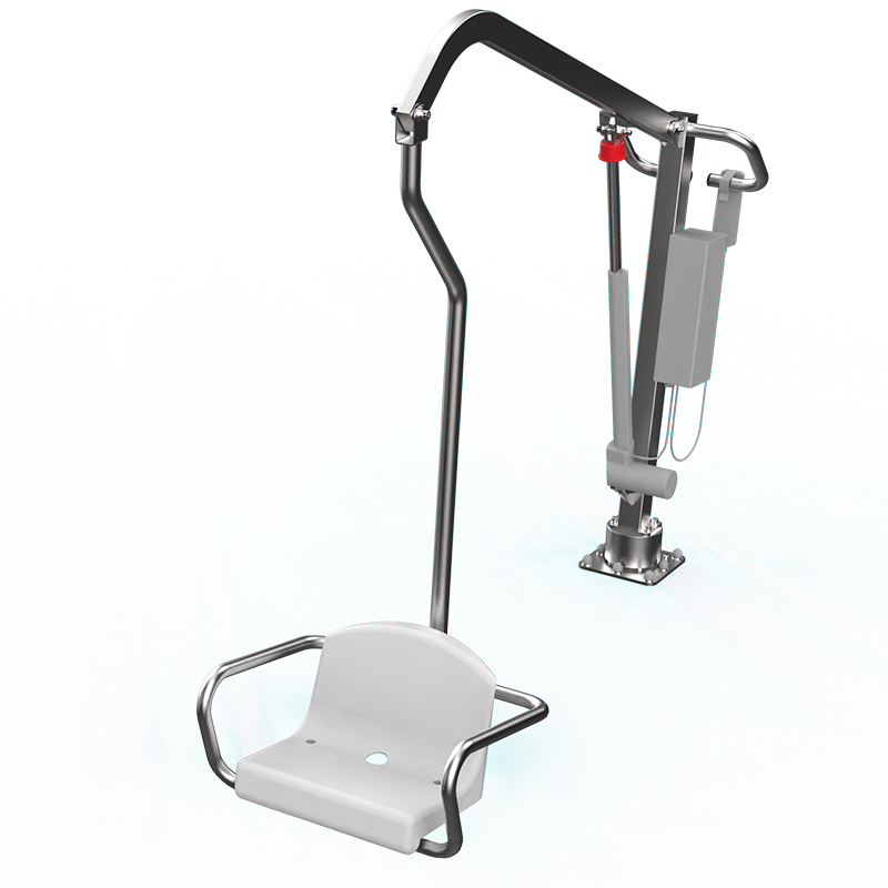 Енисей ИПБ-170 ЭП (шлифованная нержавеющая сталь) подъемник для бассейна (с электроприводом и аккумулятором)