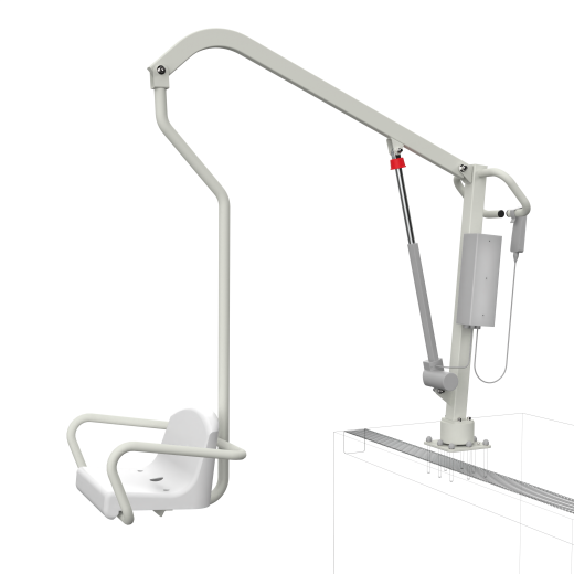 Енисей ИПБ-170Э Подъемник для бассейна (с электроприводом и аккумулятором) | Подъемники для инвалидов для бассейна